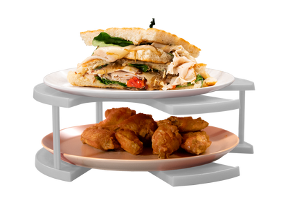 The DoubleWave™ Microwave Plate Stacker (Mini) (10.5 Inch) BPA-free & Dishwasher-safe