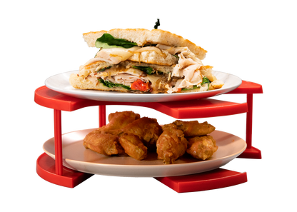 The DoubleWave™ Microwave Plate Stacker (Mini) (10.5 Inch) BPA-free & Dishwasher-safe
