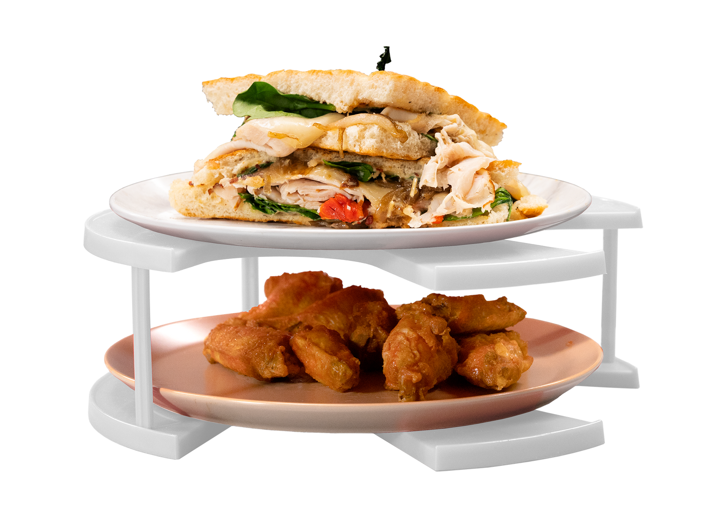 Elevate Your Microwave Game with the 10.5" DoubleWave™ — Your Ultimate Plate Stacker & Food Display Stand