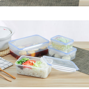 4-Piece Multi-functional Airtight Plastic Microwave Heating and Food Storage Boxes