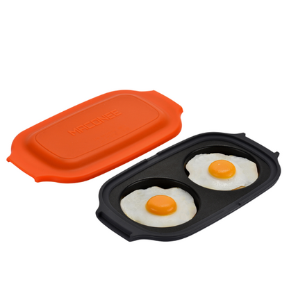 Microwave Egg Cooker | Non-Stick Egg Fryer & Poacher | Make Egg McMuffin, Eggwich, Breakfast Sandwiches & Hamburger Patties